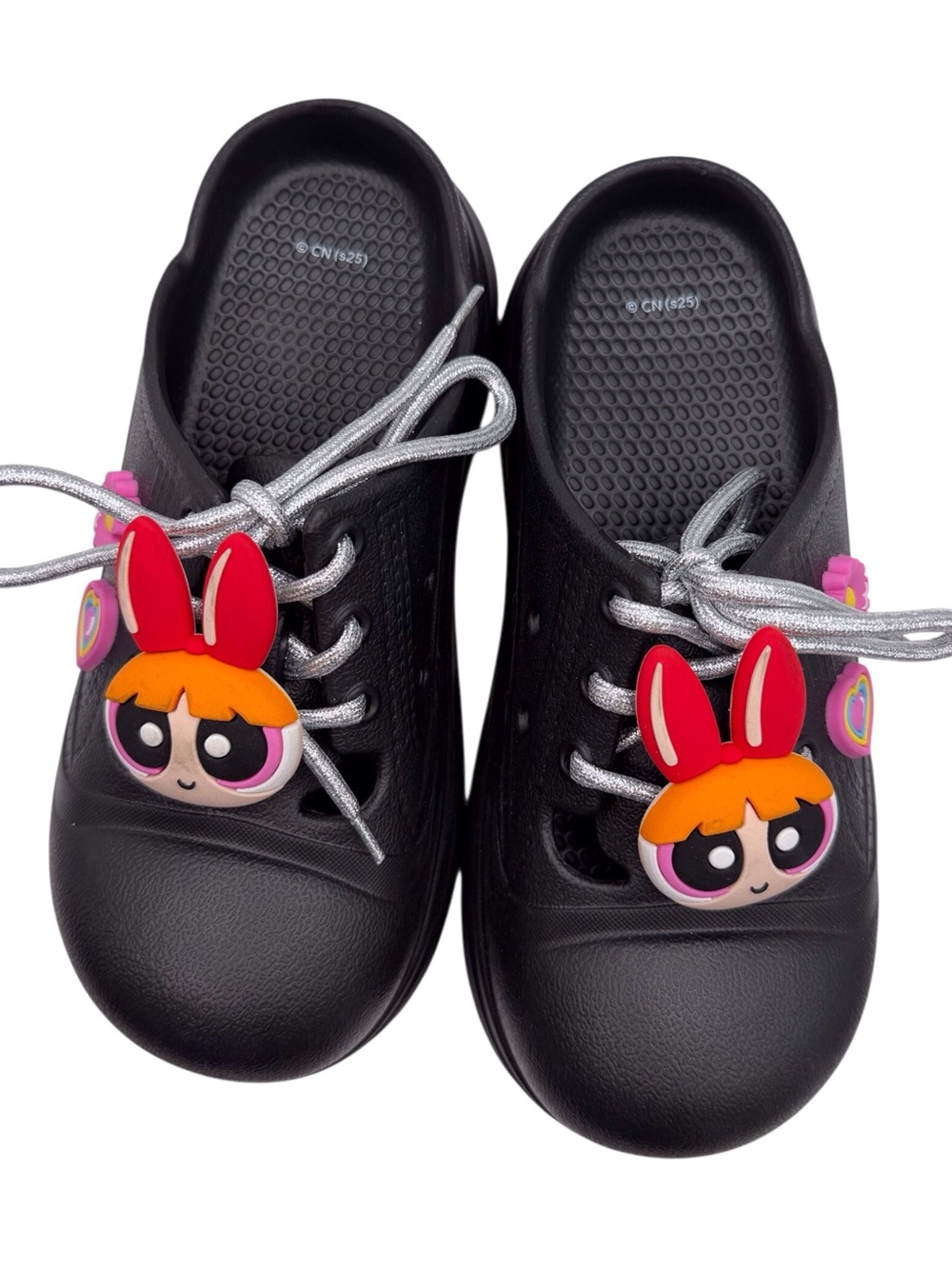 Powerpuff Girls Blossom black platform slip-on clogs women’s size US 7/EU 37-38